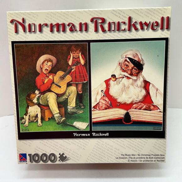 NORMAN ROCKWELL 1000 pc puzzle THE Music Man / No Christmas Problem Now NIB - Picture 1 of 7